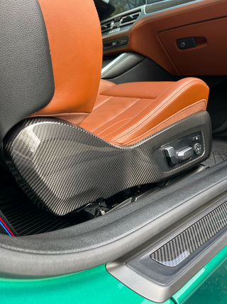 Prepreg Carbon Fiber Seat Side Panels for BMW G8X M2 M3 M4 F9X M8 X3M X4M Comfort and Bucket Seats
