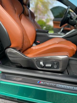 Prepreg Carbon Fiber Seat Side Panels for BMW G8X M2 M3 M4 F9X M8 X3M X4M Comfort and Bucket Seats