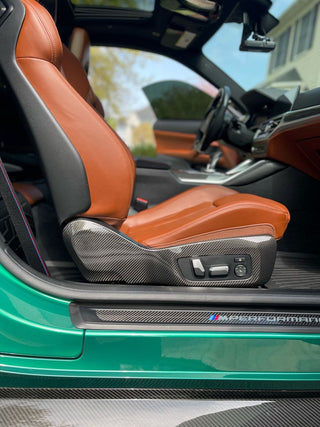 Prepreg Carbon Fiber Seat Side Panels for BMW G8X M2 M3 M4 F9X M8 X3M X4M Comfort and Bucket Seats