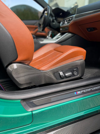 Carbon Fiber Seat Side Panels for BMW G8X M2 M3 M4 F9X M8 X3M X4M Comfort and Bucket Seats
