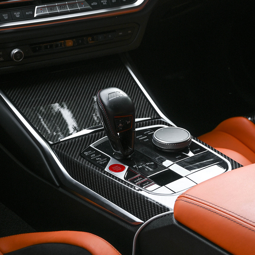 m4 gear Prepreg Carbon Fiber Gear Shift Knob Cover for BMW M2 M3 M4 X3M X4M X5M X6M XM