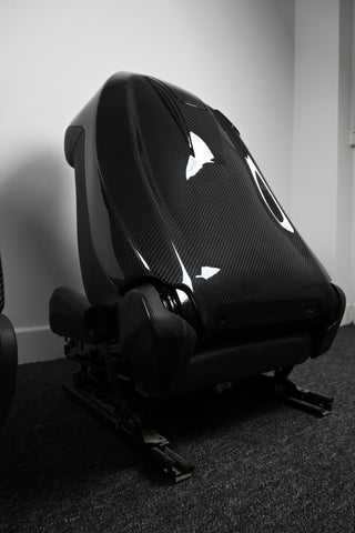 Prepreg Carbon Fiber Seat Backs (Full Replacements) for Coupe BMW Models M2 M4 M8 Comfort Seats with Latch