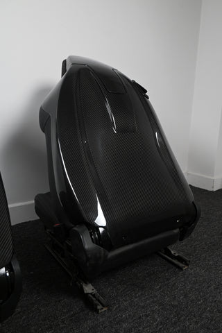 Prepreg Carbon Fiber Seat Backs (Full Replacements) for Coupe BMW Models M2 M4 M8 Comfort Seats with Latch