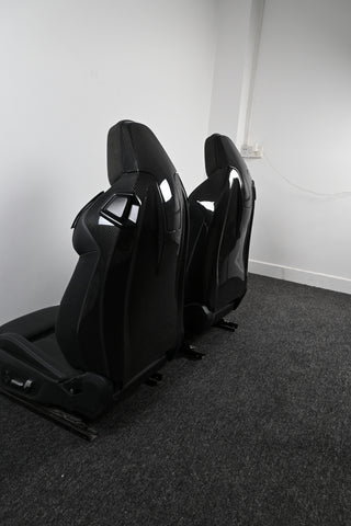 Prepreg Carbon Fiber Seat Backs (Full Replacements) for Coupe BMW Models M2 M4 M8 Comfort Seats with Latch