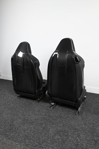 Prepreg Carbon Fiber Seat Backs (Full Replacements) for Coupe BMW Models M2 M4 M8 Comfort Seats with Latch