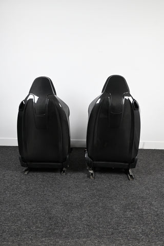 Prepreg Carbon Fiber Seat Backs (Full Replacements) for Coupe BMW Models M2 M4 M8 Comfort Seats with Latch