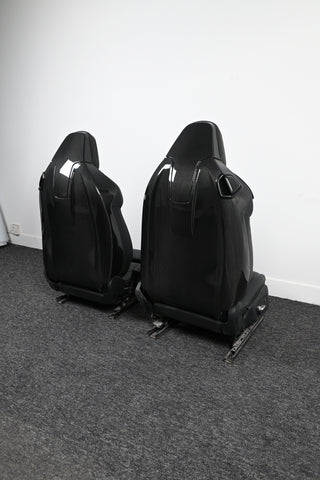 Prepreg Carbon Fiber Seat Backs (Full Replacements) for Coupe BMW Models M2 M4 M8 Comfort Seats with Latch