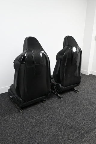 Prepreg Carbon Fiber Seat Backs (Full Replacements) for Coupe BMW Models M2 M4 M8 Comfort Seats with Latch