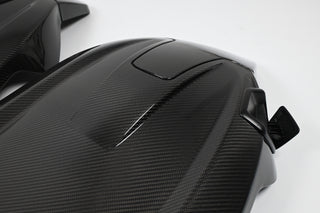 Prepreg Carbon Fiber Seat Backs (Full Replacements) for Coupe BMW Models M2 M4 M8 Comfort Seats with Latch