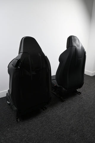 Prepreg Carbon Fiber Seat Backs (Full Replacements) for Coupe BMW Models M2 M4 M8 Comfort Seats with Latch